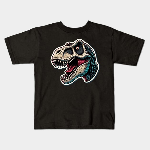 dinosaur head Kids T-Shirt by EKLZR